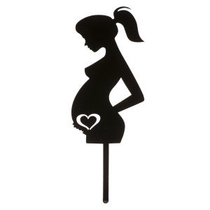 Dekora Cake Topper Pregnant Woman 16x6cm