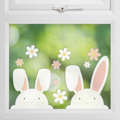 Ginger Ray Bunny Easter Window Stickers