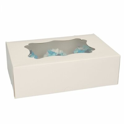 FunCakes Cupcake Box 6- Blanco pk/3