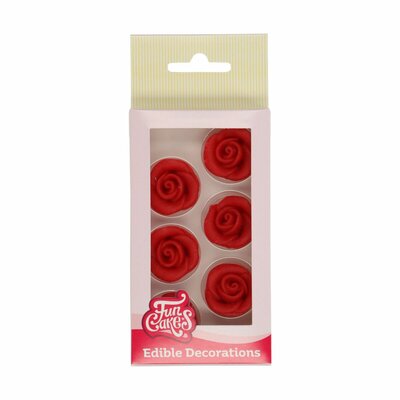 Funcakes Marzipan Roses Red