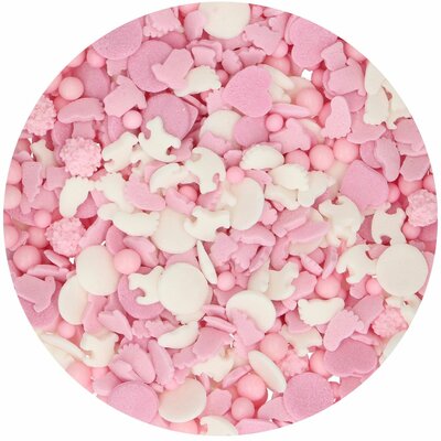 FunCakes Sprinkle Medley Baby Pink 50g