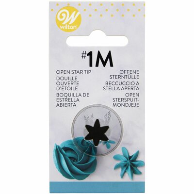 Wilton Decorating Tip #1M Open Star Carded