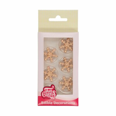 FunCakes Fondant Decoration SnowFlakes Set/6