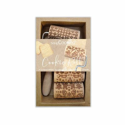 Scrapcooking Mini Houten Kerstkoekjes Rollers Set/3