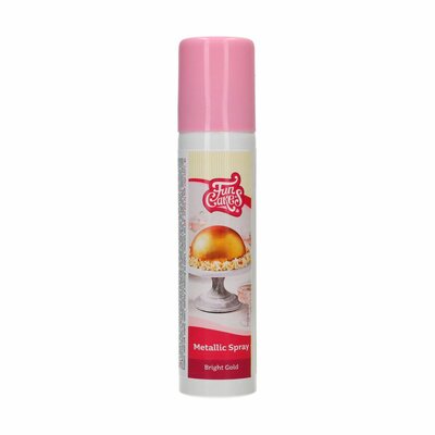 Funcakes Metallic Spray Bright Gold 100ml