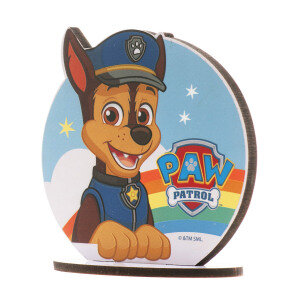 Dekora Houten Taart Topper Paw Patrol Chase 12 x 12,5cm