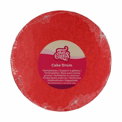 FunCakes Cake Drum Rond Ø 20cm Rood