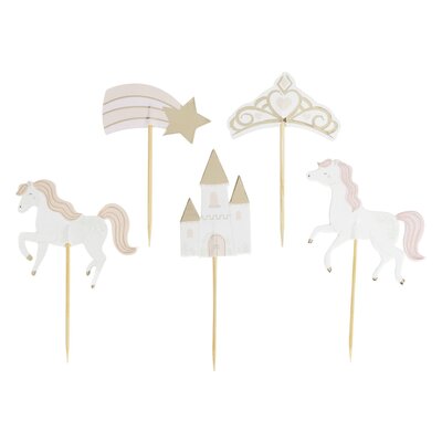 Ginger Ray Princess Unicorn Cupcake Toppers