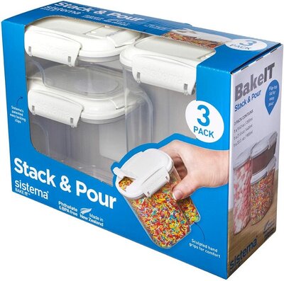 Sistema Bake It 3-delige Set Voorraaddozen