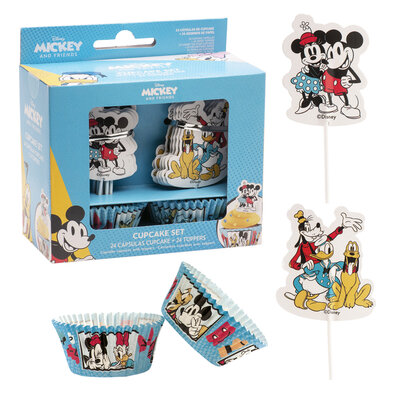 Dekora Cupcake Kits and toppers Mickey and Friends Set/48