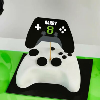 Hootyballoo Game Controller Cake Topper (personaliseer met stickervel)