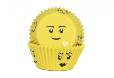 House of Marie Baking Cups Yellow Smile pk/50