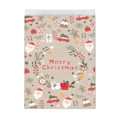 AH Scandi Christmas Kraft Paper Treat Bags pk/10