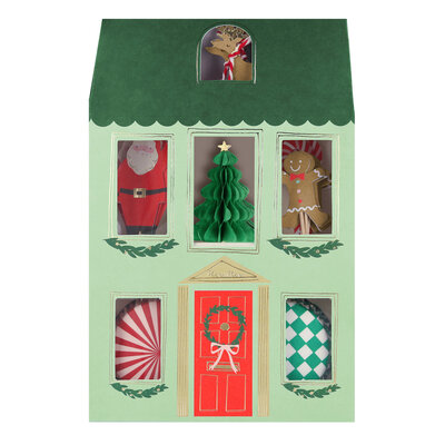 Meri Meri Festive House Cupcake  Kit/48