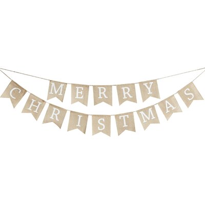 Ginger Ray Hessian Burlap Merry Christmas Bunting