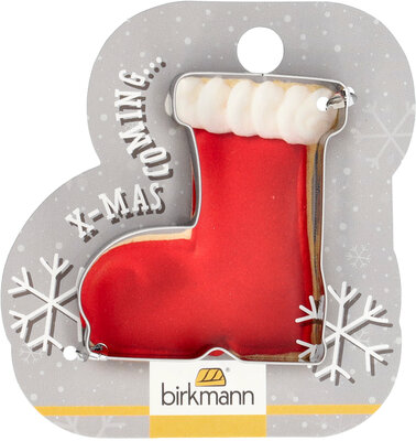Birkmann Santa Boot Cookie Cutter 8cm on giftcard 6cm