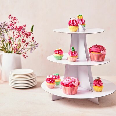 FunCakes 3 Tier Cupcake Stand Display - Silver