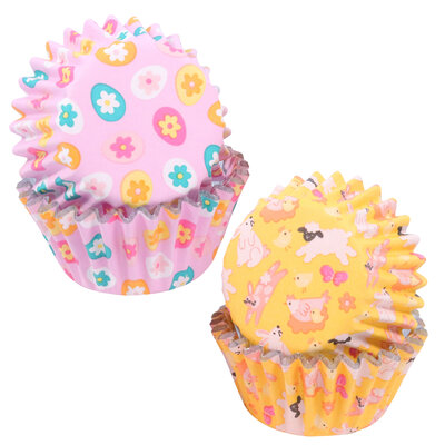 PME Paas Mini Cupcake Vormpjes met Folievoering - 60 stuks