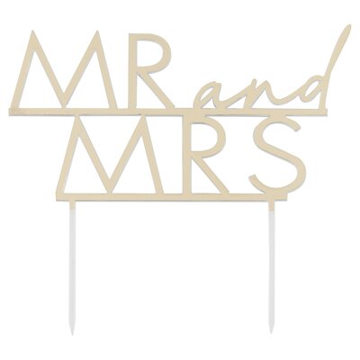 Ginger Ray Gold Acrylic Mr & Mrs Cake Topper