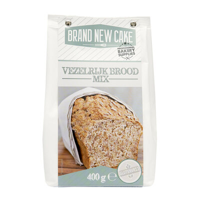 BrandNewCake Glutenvrij Brood Mix Vezelrijk 400g