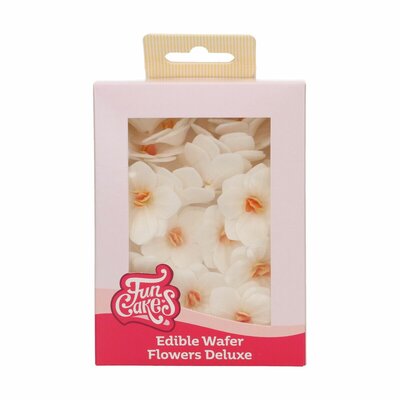 FunCakes Eetbare Papieren Bloemen Deluxe Hortensia Wit Klein pk/18