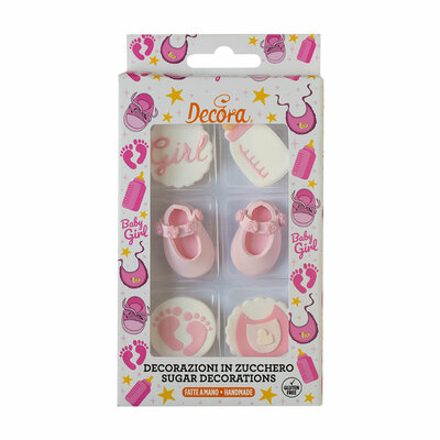 Decora It's a girl in sugar pk/6