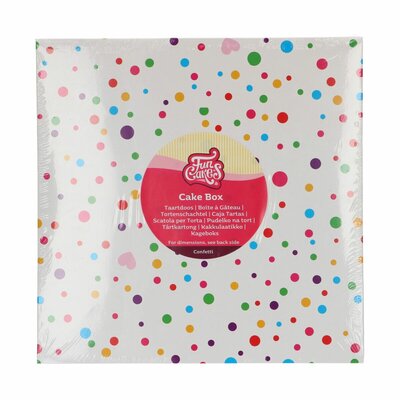 FunCakes Taartdoos Confetti - 25x25x15cm pk/1