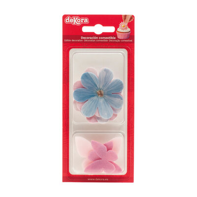 Dekora Edible Wafer Flowers and Butterflies