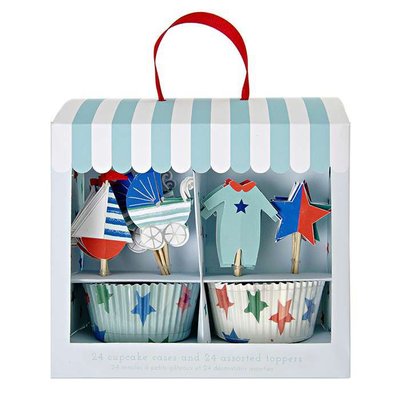 Meri Meri Baby Blue Cupcake Kit