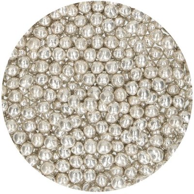 FunCakes Zachte Parels Medium Metallic Zilver 55 g