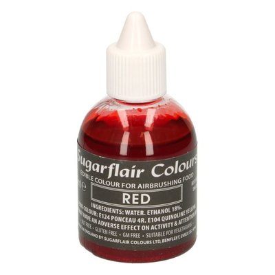 Sugarflair Colorant Aérographe Rouge 60ml