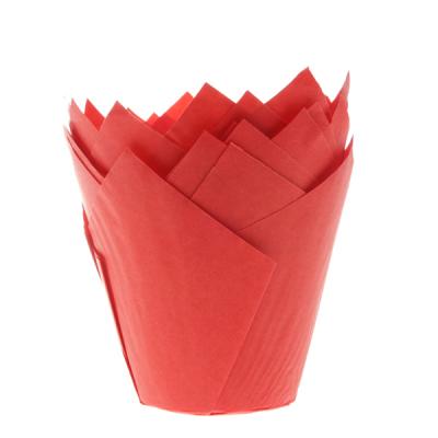 House of Marie Caissettes à Muffin Tulipe Rouge pcs/36