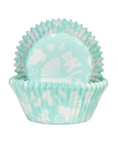 House of Marie Baking Cups Baby Mint Groen pk/50