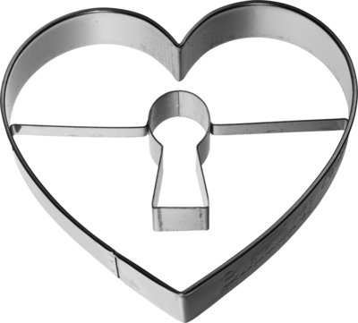 Birkmann Heart with keyhole cookie cutter 7cm