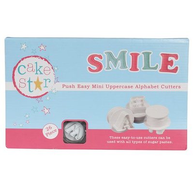 Cake Star Push Easy Mini Cutters Uppercase Alphabet Set/26
