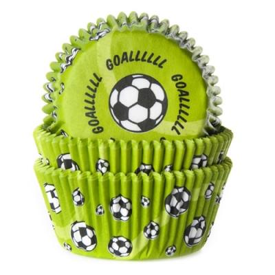 House of Marie Baking Cups Voetbal Groen pk/50