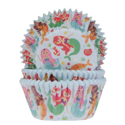 House of Marie Baking Cups Mermaid pk/50