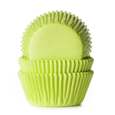 House of Marie Baking Cups Lime Groen pk/50