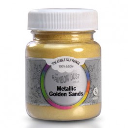 Rainbow Dust Edible Silk Metallic Golden Sands Bulk 30g