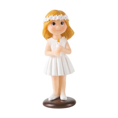 Taarttopper Communie Meisje Met Kaars